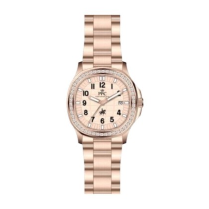 Paris Polo Club PPC-EJ03-RG-RG Crystal-Embellished Bezel Women Watch